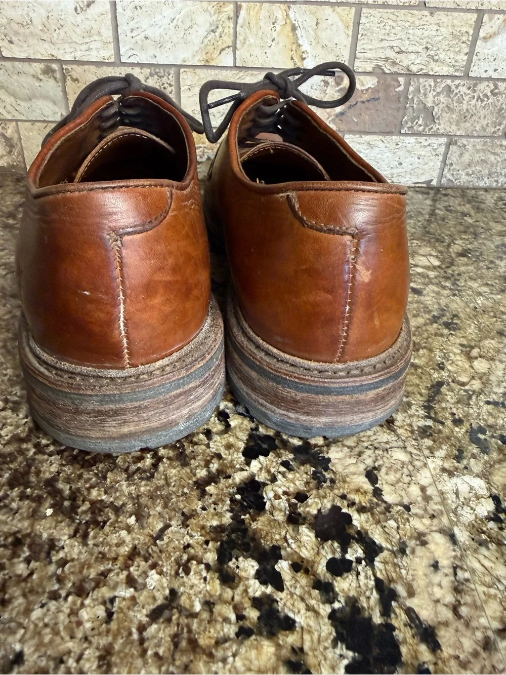 Frye Paul Men’s 10.5 D Leather Oxford Derby Dress Shoes Brown.